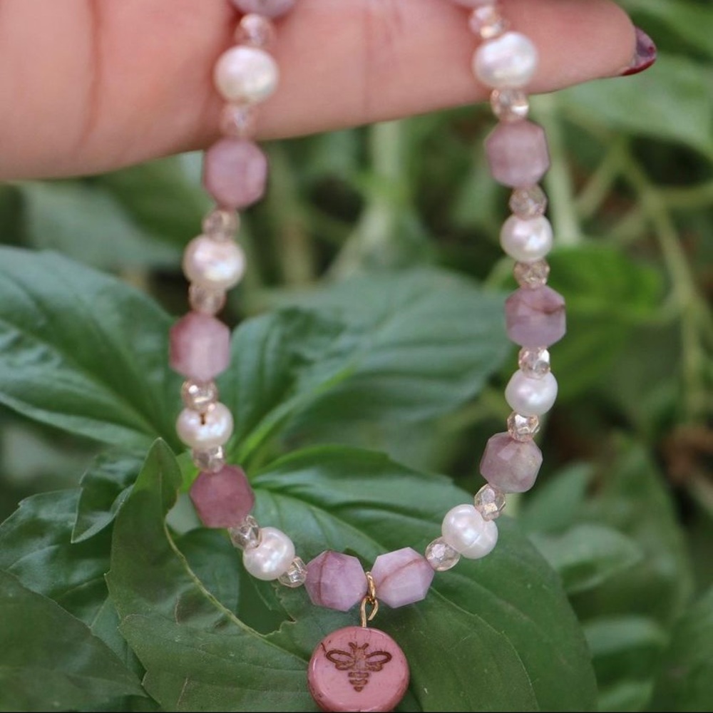 Freshwater Pearl & Kunzite Choker